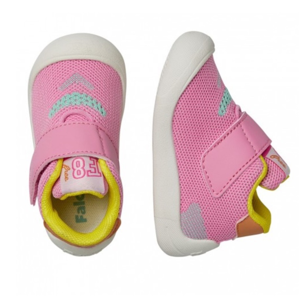 NWT FALCOTTO FREE VL. - First steps shoes in faux leather and fabric White-Pink - Picture 3 of 13